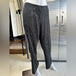 Lolita Lempicka Premier Floral Black Pant Wide Leg Silk Small